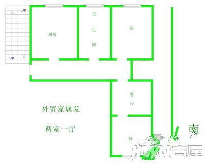 铭功路小区3室2厅1卫120㎡户型图