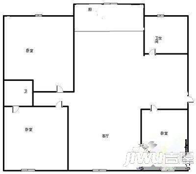 虹景嘉园3室2厅2卫133㎡户型图