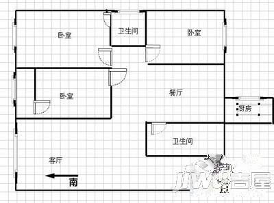 未来花园4室2厅1卫户型图