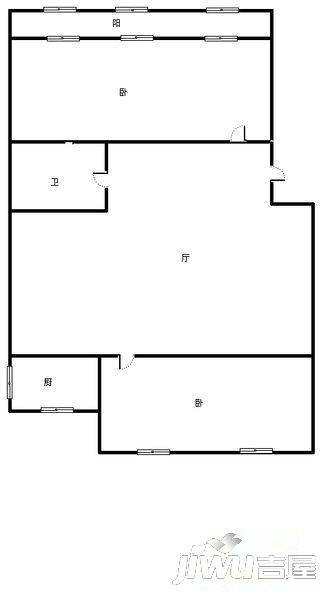 香桔市1室1厅1卫41㎡户型图