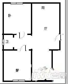 丰庆华府2室2厅1卫95㎡户型图