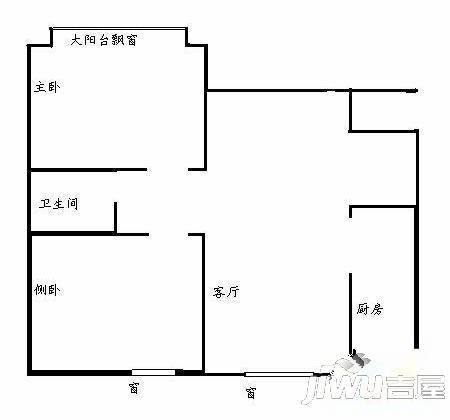 丰庆华府2室2厅1卫95㎡户型图