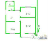 第九人民医院家属院3室1厅1卫77㎡户型图