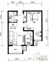都市佳苑2室2厅1卫户型图