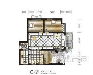 三仓小区2室1厅1卫70㎡户型图