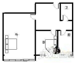 小赵砦2室1厅1卫63㎡户型图
