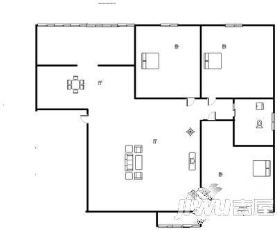 南溪瑶台3室2厅2卫140㎡户型图