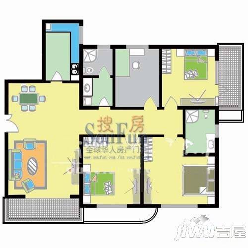 戊丰新城2室2厅1卫户型图