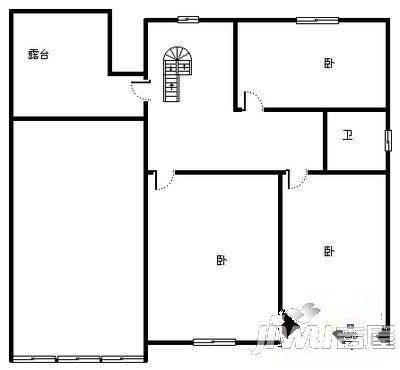 雅居一方2室2厅1卫户型图