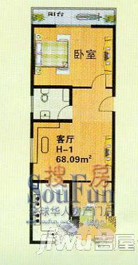 征途03712室2厅1卫户型图