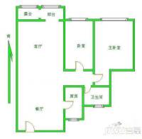 南阳路房管局家属院2室2厅1卫户型图