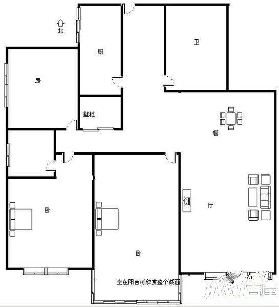 帝湖别墅5室2厅2卫户型图