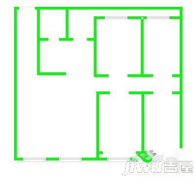 福华大厦2室2厅1卫98㎡户型图