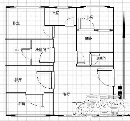 石化路小区2室2厅1卫户型图