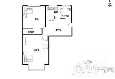 石化路小区2室2厅1卫户型图