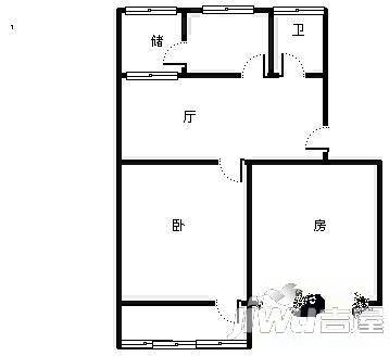 石化路小区2室2厅1卫户型图