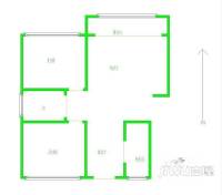 冉屯北路小区2室2厅1卫户型图