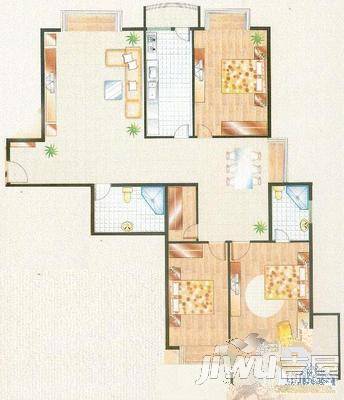 建业森林半岛别墅4室3厅2卫户型图