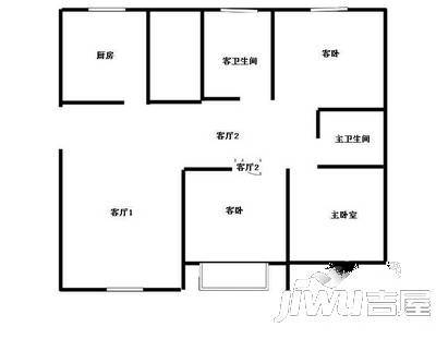 中央特区青春圣地3室2厅2卫143㎡户型图