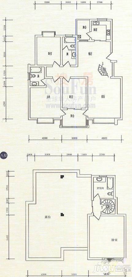 民航花园普通住宅141.1㎡户型图