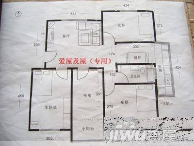 台胞小区3室2厅2卫户型图