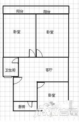 晨曦小区3室1厅1卫94㎡户型图