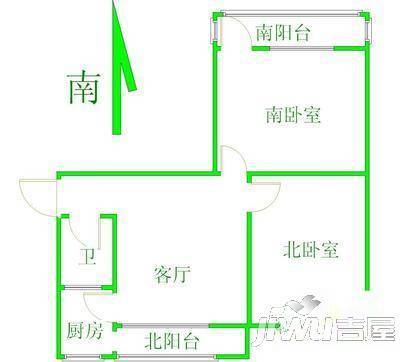 西彩小区3室1厅1卫户型图