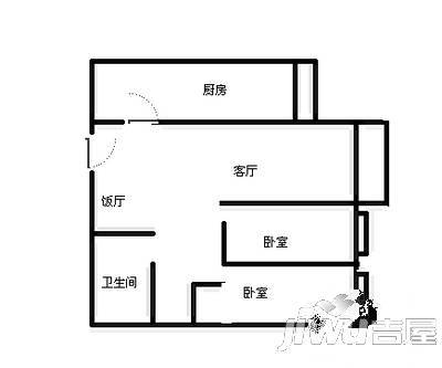 锦绣苑1室1厅1卫41㎡户型图