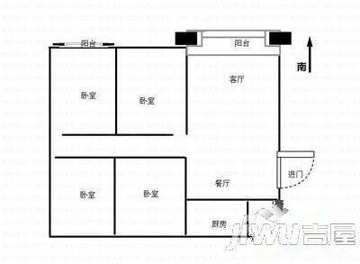 富田陇海花园1室0厅1卫40㎡户型图