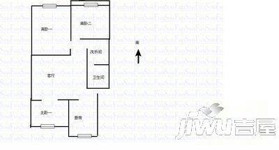 京广花园3室1厅1卫90㎡户型图
