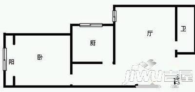 兴商公寓2室1厅1卫66㎡户型图