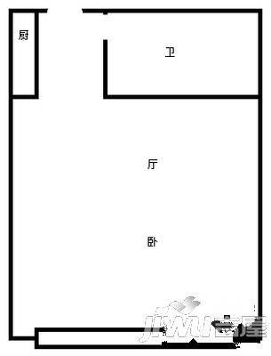 兴商公寓2室1厅1卫66㎡户型图