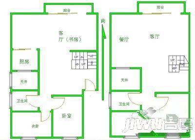 鑫苑名家3室2厅2卫135㎡户型图