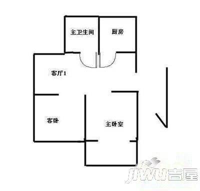 亚新美好时光2室2厅1卫89㎡户型图