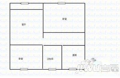 文华西区2室2厅1卫97㎡户型图