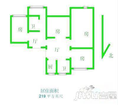 燕凤小区3室1厅1卫83㎡户型图