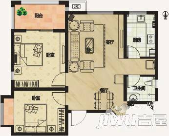 经三名筑3室2厅1卫户型图