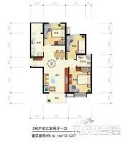 山顶御鑫城3室1厅1卫102㎡户型图