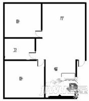 丰庆华府2室2厅1卫95㎡户型图