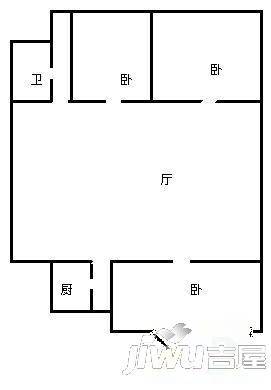 丰庆华府2室2厅1卫95㎡户型图