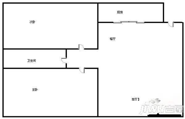 丰庆华府2室2厅1卫95㎡户型图