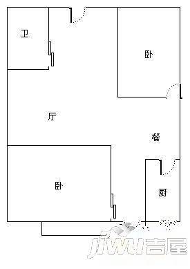 丰庆华府2室2厅1卫95㎡户型图