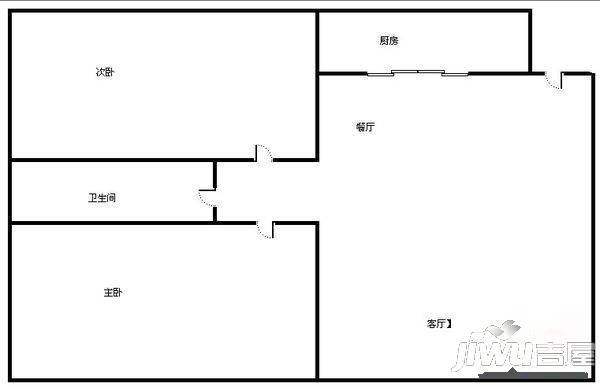 丰庆华府2室2厅1卫95㎡户型图