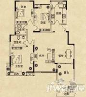 开元银田3室2厅1卫135㎡户型图