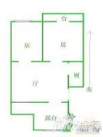 开元银榕2室1厅1卫71㎡户型图