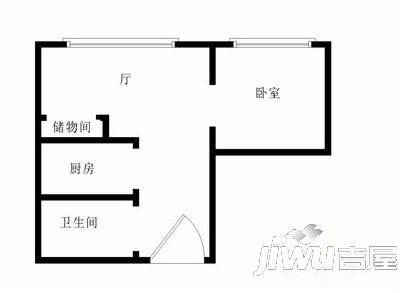 天擎花园2室2厅1卫户型图