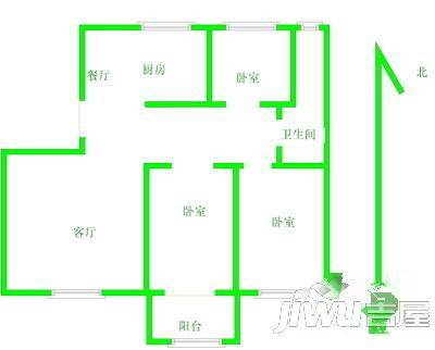 汉飞城市公园二期4室2厅2卫137㎡户型图