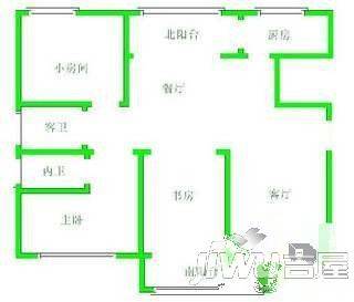 虹景嘉园3室2厅2卫133㎡户型图