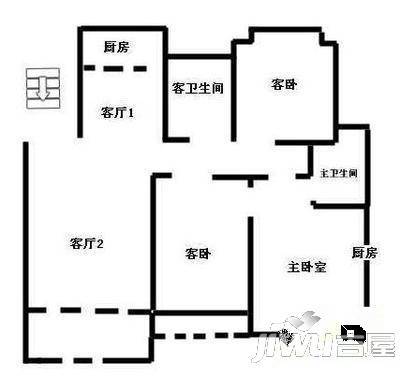 水景雅苑4室2厅2卫170㎡户型图