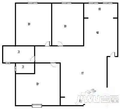 水景雅苑4室2厅2卫170㎡户型图